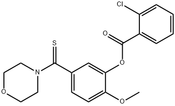 2-methoxy-5-(4-morpholinylcarbothioyl)phenyl 2-chlorobenzoate 结构式