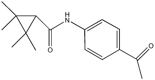 N-(4-acetylphenyl)-2,2,3,3-tetramethylcyclopropanecarboxamide 结构式