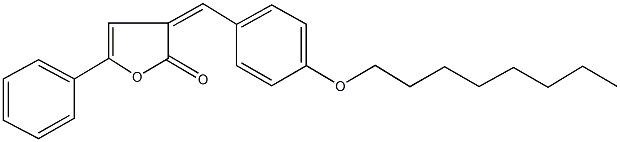3-[4-(octyloxy)benzylidene]-5-phenyl-2(3H)-furanone 结构式
