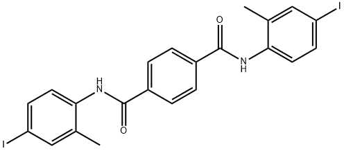 N~1~,N~4~-bis(4-iodo-2-methylphenyl)terephthalamide 结构式