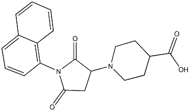 1-[1-(1-naphthyl)-2,5-dioxo-3-pyrrolidinyl]-4-piperidinecarboxylic acid 结构式