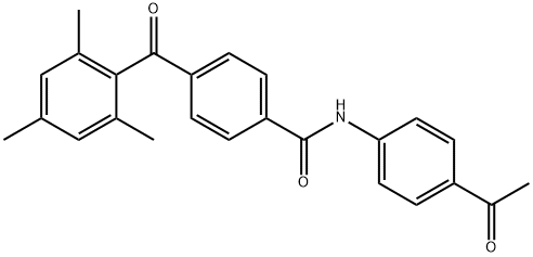 N-(4-acetylphenyl)-4-(mesitylcarbonyl)benzamide 结构式