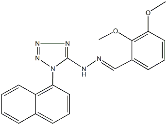 2,3-dimethoxybenzaldehyde [1-(1-naphthyl)-1H-tetraazol-5-yl]hydrazone 结构式