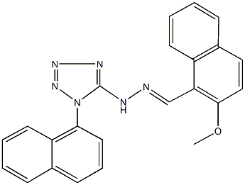 2-methoxy-1-naphthaldehyde [1-(1-naphthyl)-1H-tetraazol-5-yl]hydrazone 结构式