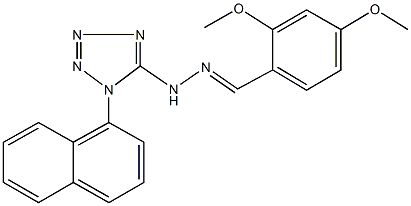 2,4-dimethoxybenzaldehyde [1-(1-naphthyl)-1H-tetraazol-5-yl]hydrazone 结构式