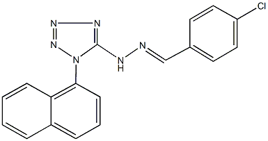 4-chlorobenzaldehyde [1-(1-naphthyl)-1H-tetraazol-5-yl]hydrazone 结构式