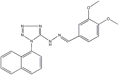 3,4-dimethoxybenzaldehyde [1-(1-naphthyl)-1H-tetraazol-5-yl]hydrazone 结构式