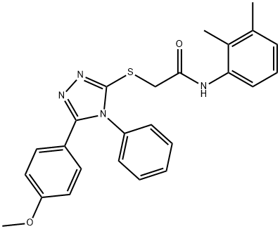 N-(2,3-dimethylphenyl)-2-{[5-(4-methoxyphenyl)-4-phenyl-4H-1,2,4-triazol-3-yl]sulfanyl}acetamide 结构式