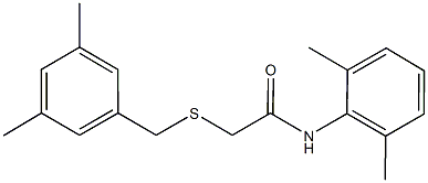 2-[(3,5-dimethylbenzyl)sulfanyl]-N-(2,6-dimethylphenyl)acetamide 结构式