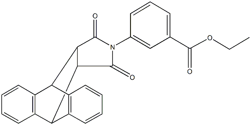 ethyl 3-(16,18-dioxo-17-azapentacyclo[6.6.5.0~2,7~.0~9,14~.0~15,19~]nonadeca-2,4,6,9,11,13-hexaen-17-yl)benzoate 结构式