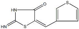 2-imino-5-(3-thienylmethylene)-1,3-thiazolidin-4-one 结构式