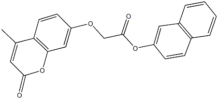 2-naphthyl [(4-methyl-2-oxo-2H-chromen-7-yl)oxy]acetate 结构式