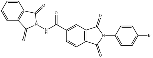 2-(4-bromophenyl)-N-(1,3-dioxo-1,3-dihydro-2H-isoindol-2-yl)-1,3-dioxo-5-isoindolinecarboxamide 结构式