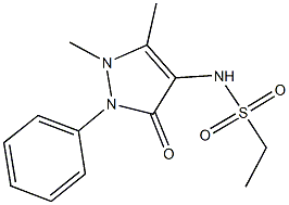 N-(1,5-dimethyl-3-oxo-2-phenyl-2,3-dihydro-1H-pyrazol-4-yl)ethanesulfonamide 结构式