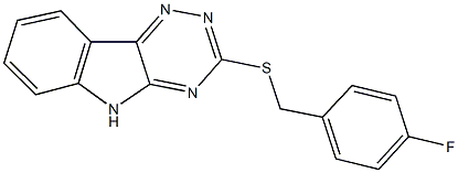 4-fluorobenzyl 5H-[1,2,4]triazino[5,6-b]indol-3-yl sulfide 结构式