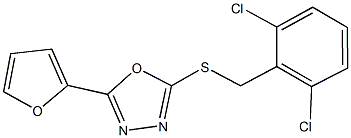 2-[(2,6-dichlorobenzyl)sulfanyl]-5-(2-furyl)-1,3,4-oxadiazole 结构式