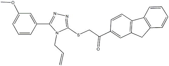 2-{[4-allyl-5-(3-methoxyphenyl)-4H-1,2,4-triazol-3-yl]sulfanyl}-1-(9H-fluoren-2-yl)ethanone 结构式