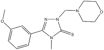 5-(3-methoxyphenyl)-4-methyl-2-(4-morpholinylmethyl)-2,4-dihydro-3H-1,2,4-triazole-3-thione 结构式