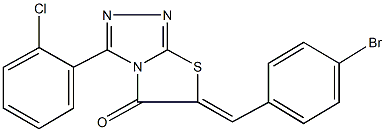 6-(4-bromobenzylidene)-3-(2-chlorophenyl)[1,3]thiazolo[2,3-c][1,2,4]triazol-5(6H)-one 结构式