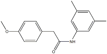 N-(3,5-dimethylphenyl)-2-(4-methoxyphenyl)acetamide 结构式