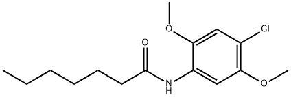 N-(4-chloro-2,5-dimethoxyphenyl)heptanamide 结构式