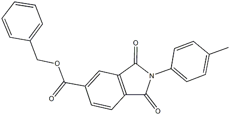 benzyl 2-(4-methylphenyl)-1,3-dioxo-5-isoindolinecarboxylate 结构式