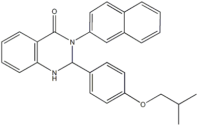 2-(4-isobutoxyphenyl)-3-(2-naphthyl)-2,3-dihydro-4(1H)-quinazolinone 结构式