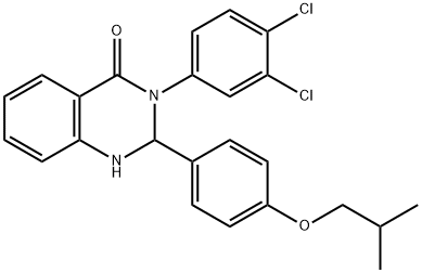 3-(3,4-dichlorophenyl)-2-(4-isobutoxyphenyl)-2,3-dihydro-4(1H)-quinazolinone 结构式