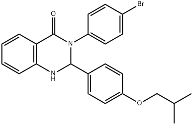 3-(4-bromophenyl)-2-(4-isobutoxyphenyl)-2,3-dihydro-4(1H)-quinazolinone 结构式