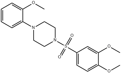 1-[(3,4-dimethoxyphenyl)sulfonyl]-4-(2-methoxyphenyl)piperazine 结构式