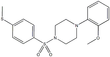 1-(2-methoxyphenyl)-4-{[4-(methylsulfanyl)phenyl]sulfonyl}piperazine 结构式
