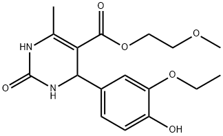 2-methoxyethyl 4-(3-ethoxy-4-hydroxyphenyl)-6-methyl-2-oxo-1,2,3,4-tetrahydro-5-pyrimidinecarboxylate 结构式