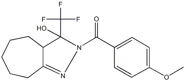 2-(4-methoxybenzoyl)-3-(trifluoromethyl)-2,3,3a,4,5,6,7,8-octahydrocyclohepta[c]pyrazol-3-ol 结构式