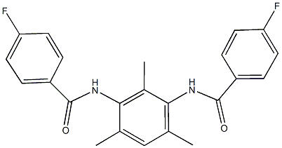 4-fluoro-N-{3-[(4-fluorobenzoyl)amino]-2,4,6-trimethylphenyl}benzamide 结构式