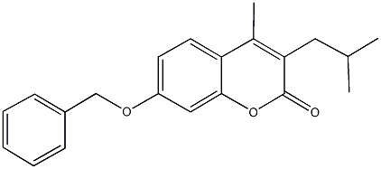 7-(benzyloxy)-3-isobutyl-4-methyl-2H-chromen-2-one 结构式