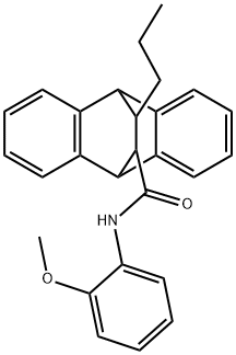 N-(2-methoxyphenyl)-16-propyltetracyclo[6.6.2.0~2,7~.0~9,14~]hexadeca-2,4,6,9,11,13-hexaene-15-carboxamide 结构式