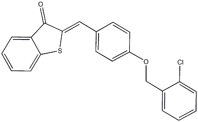 2-{4-[(2-chlorobenzyl)oxy]benzylidene}-1-benzothiophen-3(2H)-one 结构式