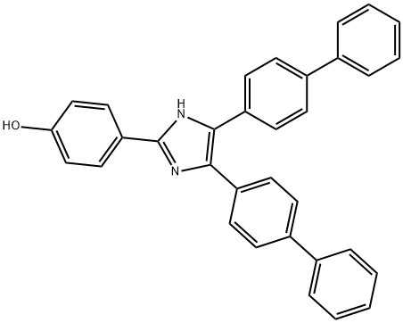 4-(4,5-di[1,1'-biphenyl]-4-yl-1H-imidazol-2-yl)phenol 结构式