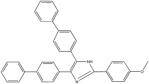 4-(4,5-di[1,1'-biphenyl]-4-yl-1H-imidazol-2-yl)phenyl methyl ether 结构式