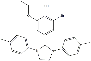 4-[1,3-bis(4-methylphenyl)-2-imidazolidinyl]-2-bromo-6-ethoxyphenol 结构式