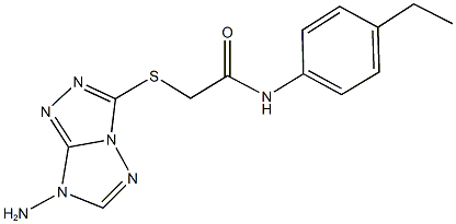 2-[(7-amino-7H-[1,2,4]triazolo[4,3-b][1,2,4]triazol-3-yl)sulfanyl]-N-(4-ethylphenyl)acetamide 结构式