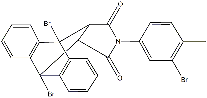 1,8-dibromo-17-(3-bromo-4-methylphenyl)-17-azapentacyclo[6.6.5.0~2,7~.0~9,14~.0~15,19~]nonadeca-2,4,6,9,11,13-hexaene-16,18-dione 结构式