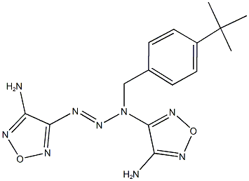 4-[3-(4-amino-1,2,5-oxadiazol-3-yl)-1-(4-tert-butylbenzyl)-2-triazenyl]-1,2,5-oxadiazol-3-ylamine 结构式