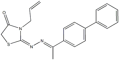 3-allyl-1,3-thiazolidine-2,4-dione 2-[(1-[1,1'-biphenyl]-4-ylethylidene)hydrazone] 结构式