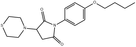 1-(4-butoxyphenyl)-3-(4-thiomorpholinyl)-2,5-pyrrolidinedione 结构式