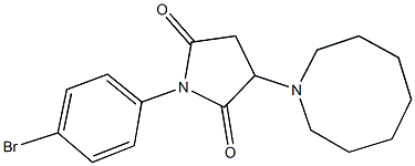 3-(1-azocanyl)-1-(4-bromophenyl)-2,5-pyrrolidinedione 结构式