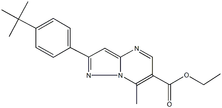 ethyl 2-(4-tert-butylphenyl)-7-methylpyrazolo[1,5-a]pyrimidine-6-carboxylate 结构式