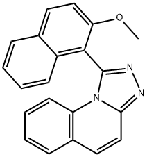 1-(2-methoxy-1-naphthyl)[1,2,4]triazolo[4,3-a]quinoline 结构式