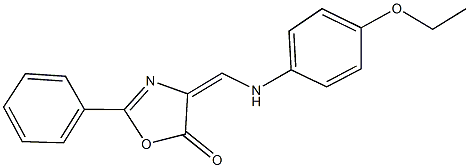 4-[(4-ethoxyanilino)methylene]-2-phenyl-1,3-oxazol-5(4H)-one 结构式