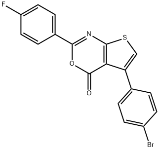 5-(4-bromophenyl)-2-(4-fluorophenyl)-4H-thieno[2,3-d][1,3]oxazin-4-one 结构式
